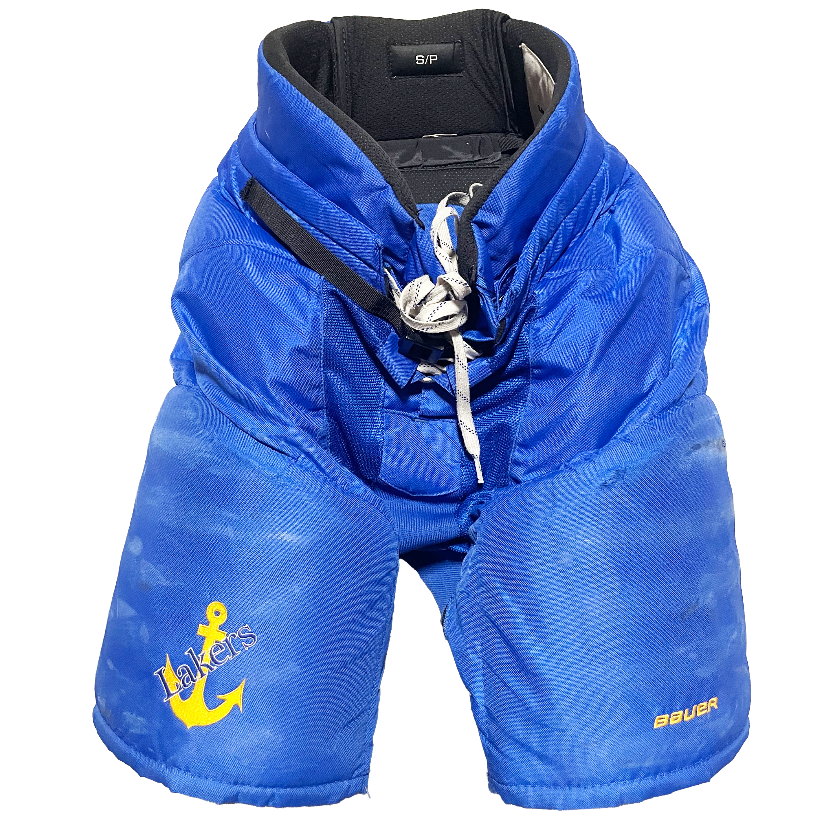 Bauer Supreme - Pantalon de hockey NCAA Pro Stock d'occasion (bleu roi)